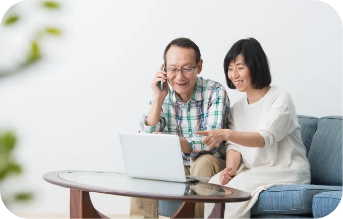 離れている家族とも共有